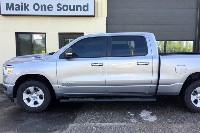 2019 RAM 1500 with professional window tint in North Bay